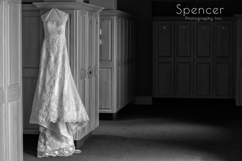 wedding-dress-in-locker-room-of-glenmoor-country-club